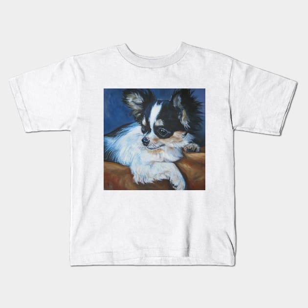 Chihuahua Fine Art Painting Kids T-Shirt by LASHEPARD